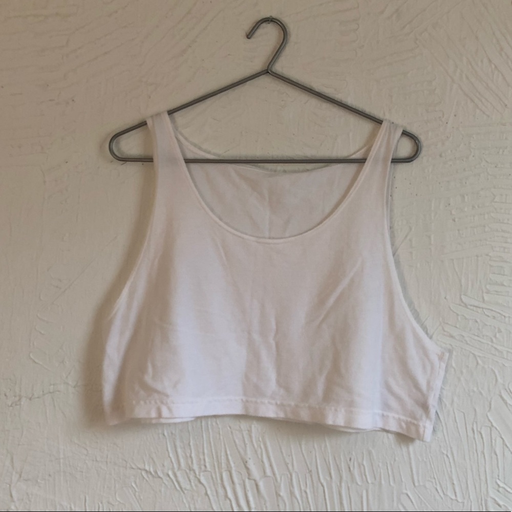 American Apparel White Crop Top